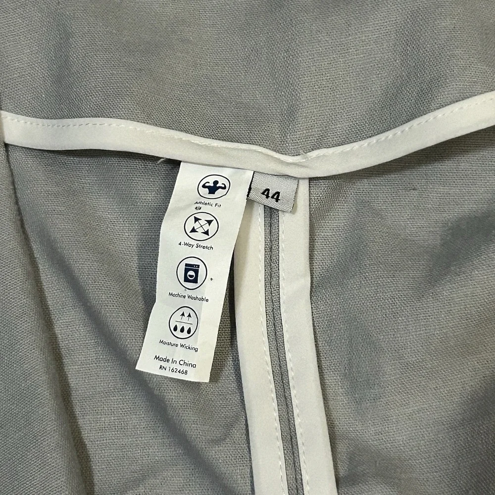 State & Liberty Men's Unstructured Linen Unlined Blazer Slate Gray Sport Coat 44